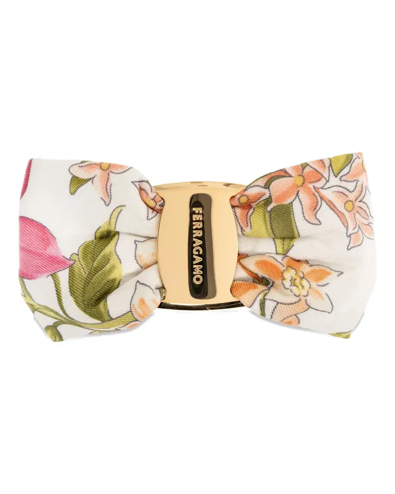 Ferragamo Haarspange mit Schleife - Weiß Weiß