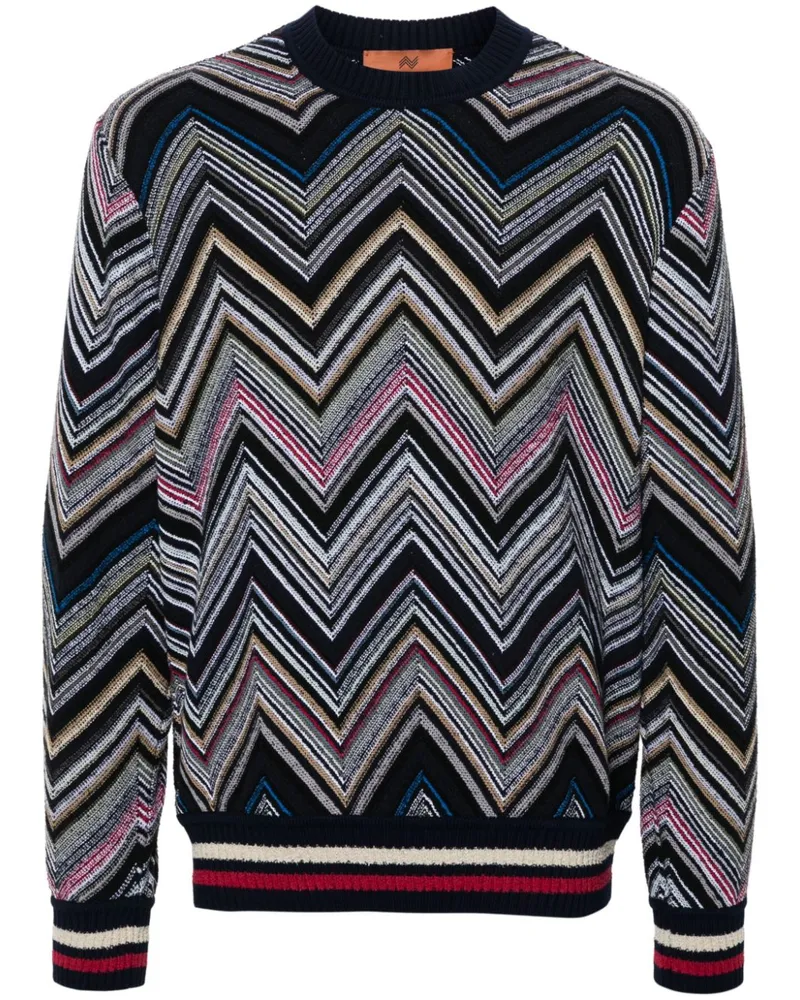 Missoni Pullover mit Chevron-Muster - Blau Blau