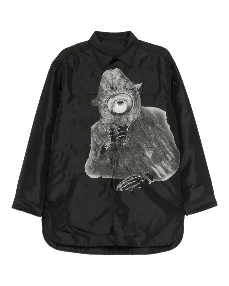 Yohji Yamamoto Wattiertes Hemd - Schwarz Schwarz