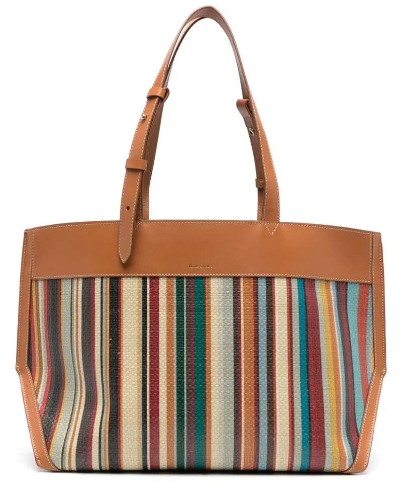 Paul Smith Handtasche mit Streifen Braun