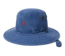 Canvas-Fischerhut mit Logo-Stickerei - Blau