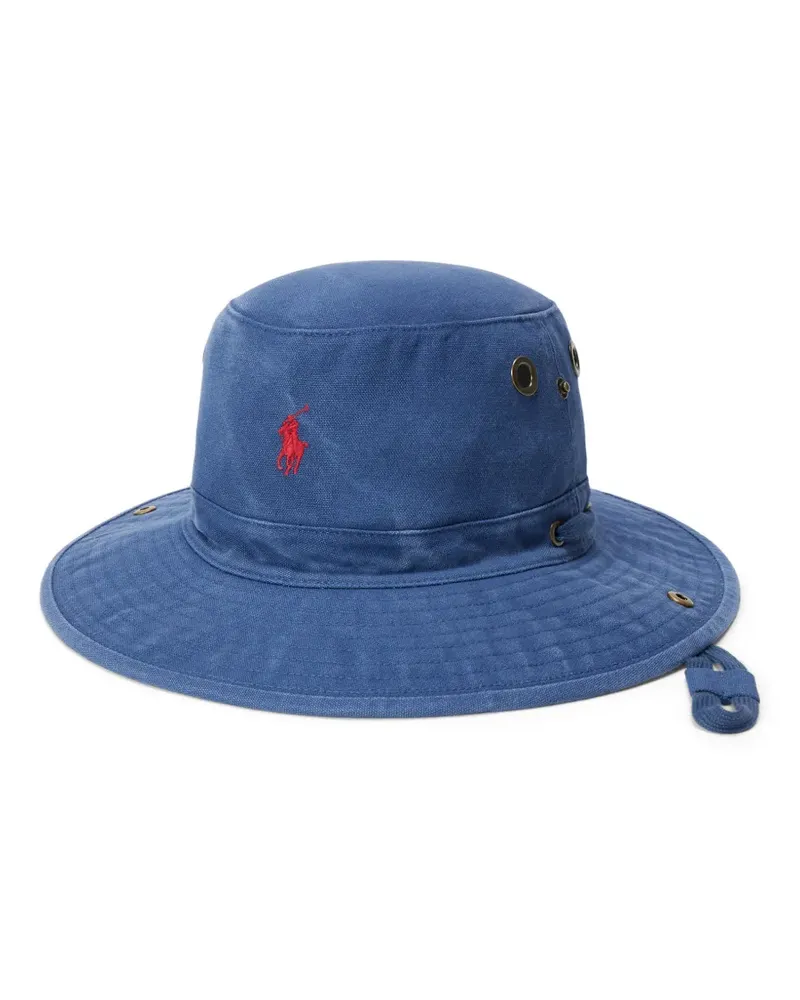 Ralph Lauren Canvas-Fischerhut mit Logo-Stickerei - Blau Blau