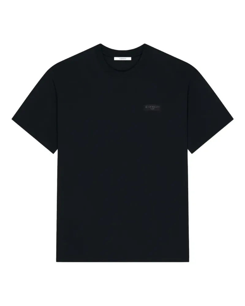Givenchy T-Shirt mit  Paris Ripsband - Schwarz Schwarz