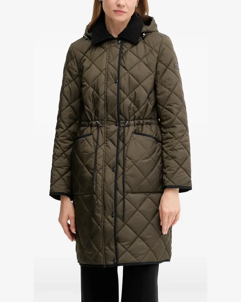 DKNY quilted hooded parka - Grün Grün