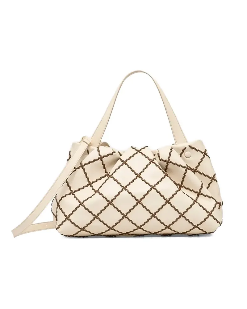 THEMOIRÈ Athena Tote Bag mit Rautenmuster - Nude Nude