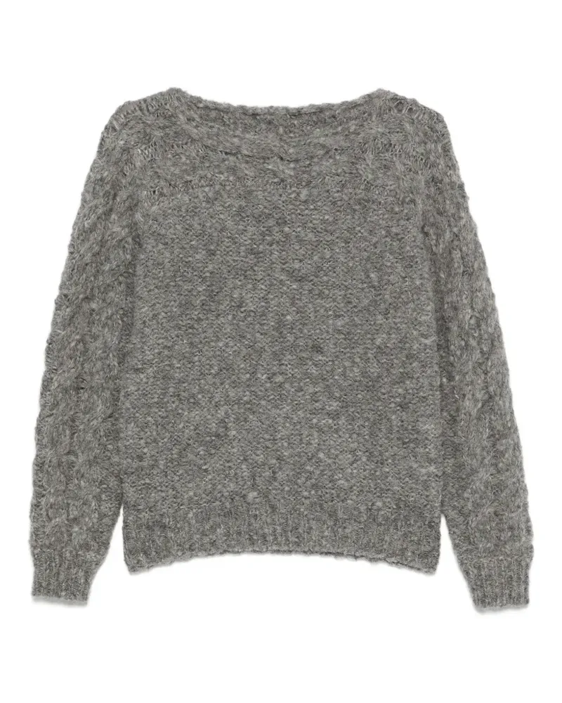 Isabel Marant Ponara Pullover mit Zopfmuster - Grau Grau