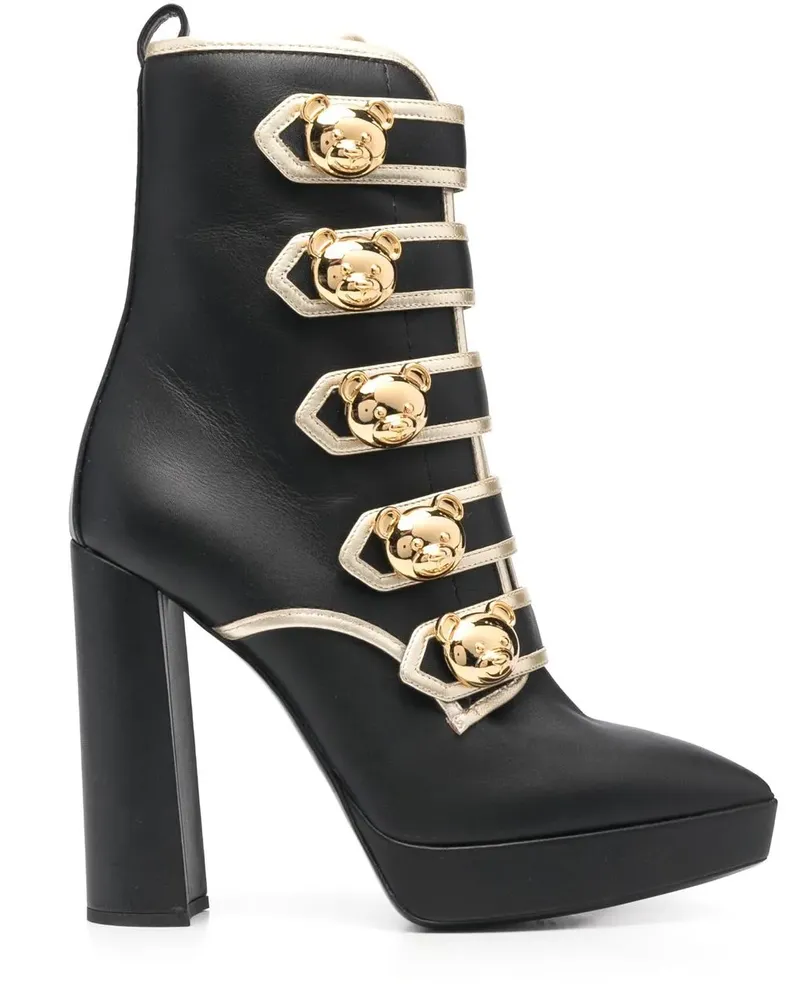 Moschino Stiefel mit Teddy - Schwarz Schwarz