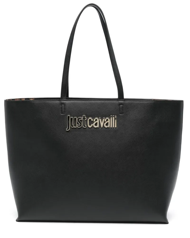 Just Cavalli Shopper mit Buchstaben-Logo Schwarz