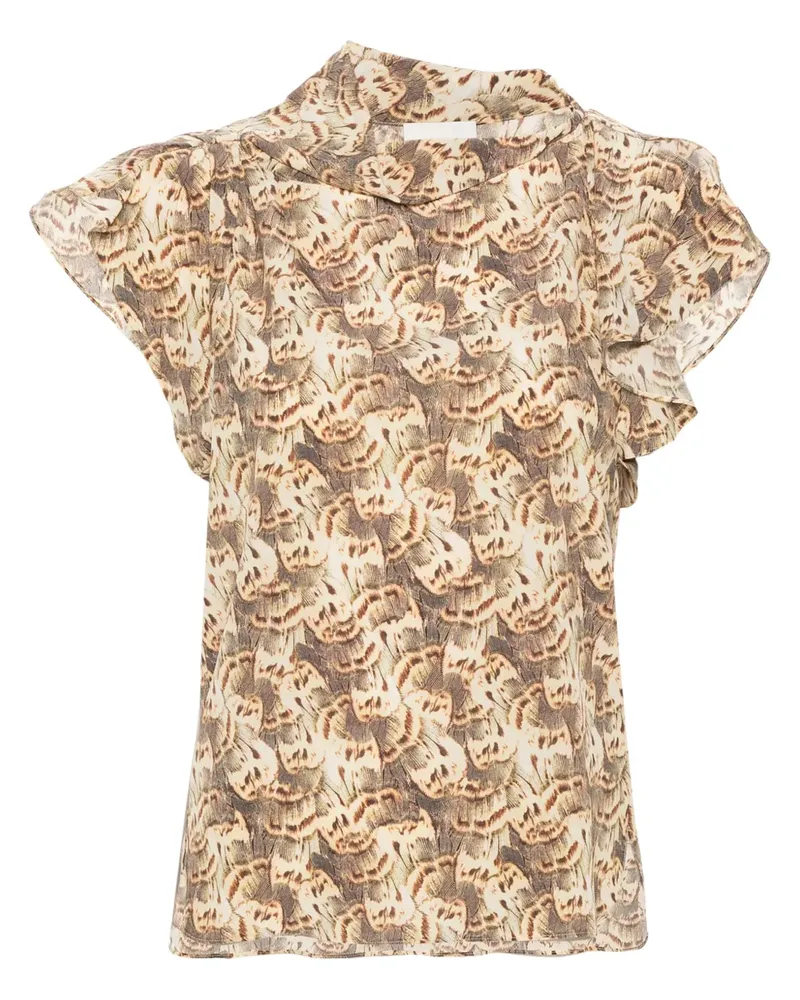 Isabel Marant Asymmetrische Valency Bluse - Nude Nude