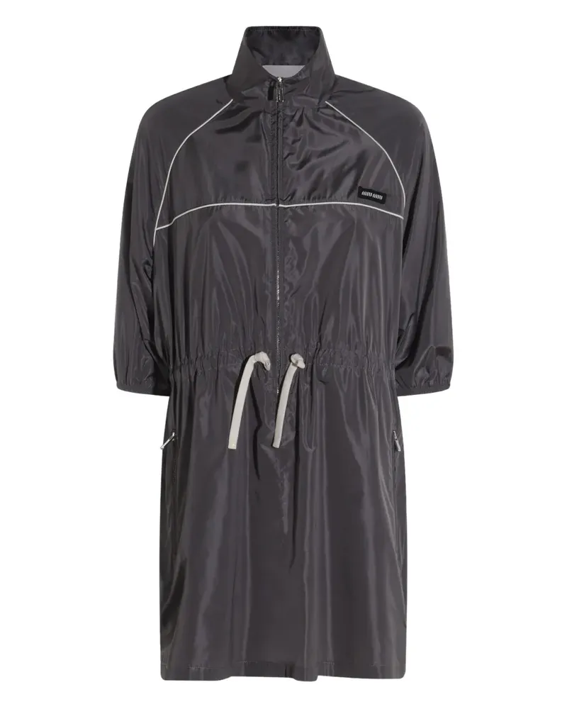 Miu Miu Kleid mit Kordelzug - Grau Grau