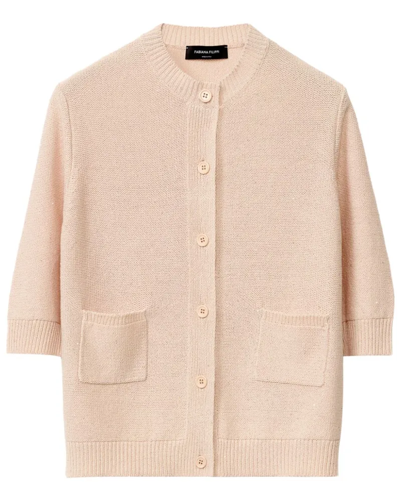 Fabiana Filippi Cardigan mit Dreiviertelärmeln - Rosa Rosa