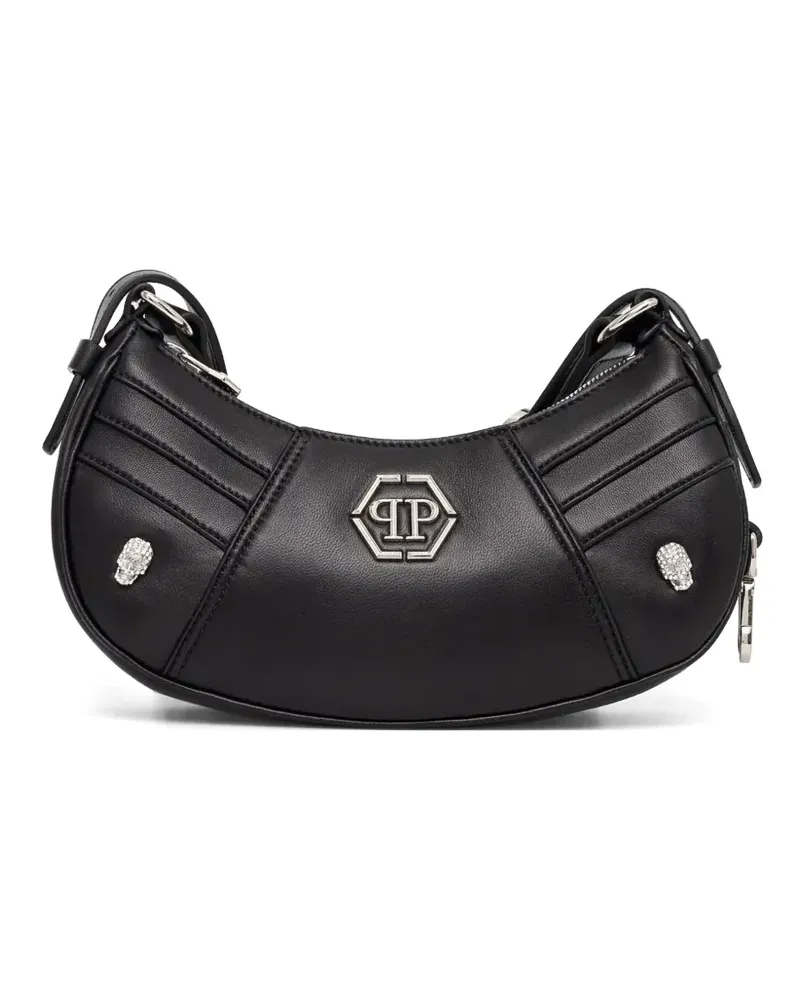 Philipp Plein Schultertasche mit Strassapplikation - Schwarz Schwarz