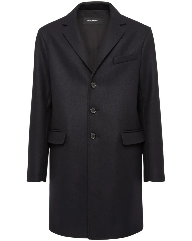 Dsquared2 Einreihiger Midimantel - Schwarz Schwarz