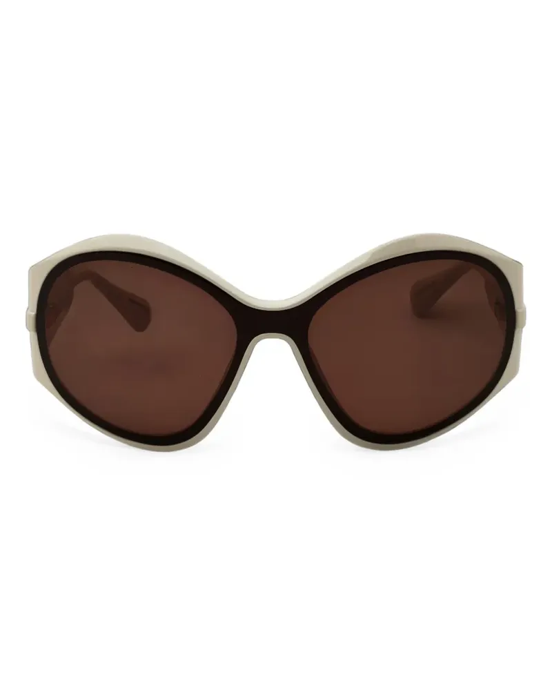 MAX&Co. oversized geometric-frame sunglasses - Nude Nude
