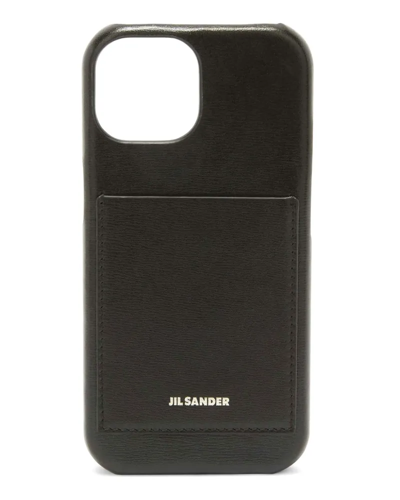 Jil Sander Handyhülle mit Logo-Prägung - Schwarz Schwarz
