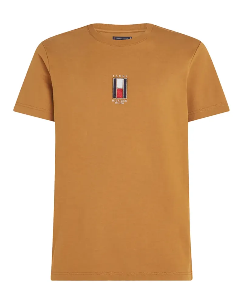 Tommy Hilfiger logo-embroidered T-shirt - Nude Nude