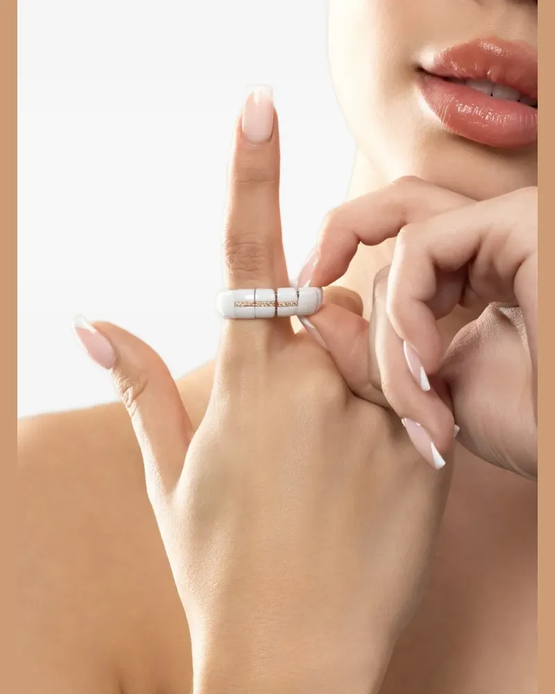 Roberto Demeglio Pura Stretchring mit Diamanten - Weiß Weiß