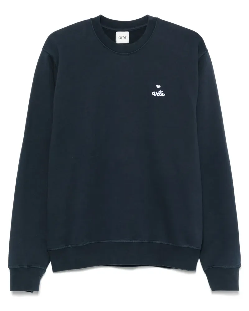 Arte Antwerp Heart Sweatshirt mit rundem Ausschnitt - Blau Blau