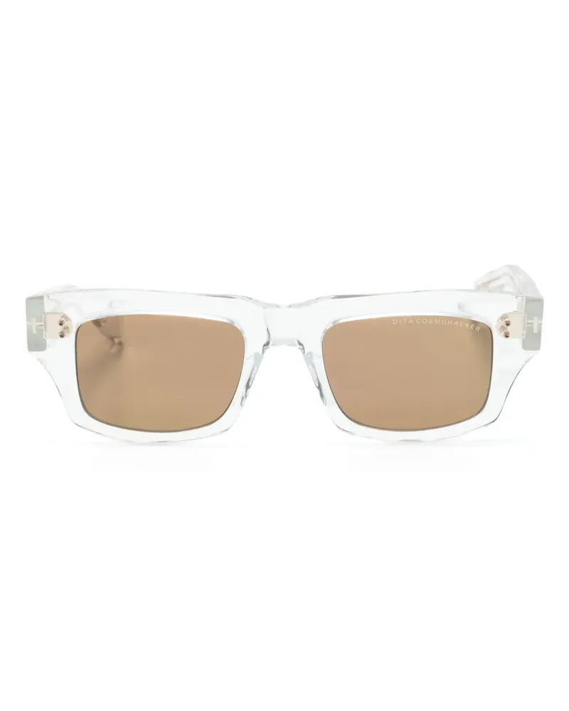 DITA Sonnenbrille mit eckigem Gestell - Weiß Weiß