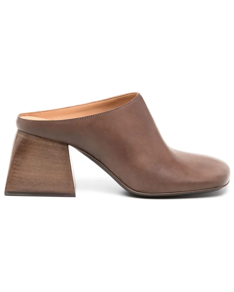 Uma Wang Mules mit Schmucksteinen 70mm - Braun Braun