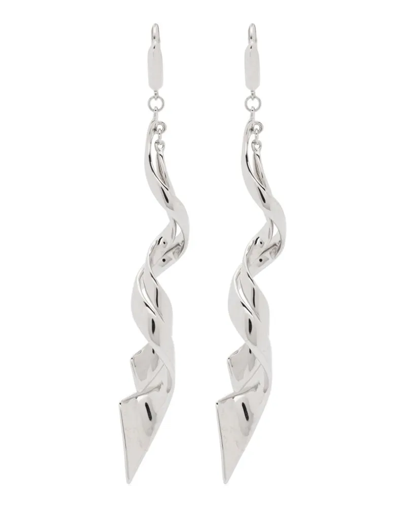 Eddie Borgo Spiralized Ribbon Ohrringe - Silber Silber