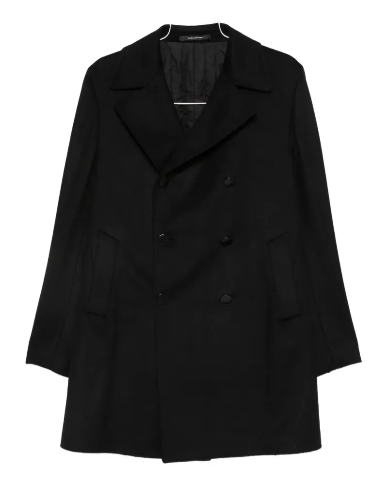 Tagliatore double-breasted peak-lapel coat - Schwarz Schwarz