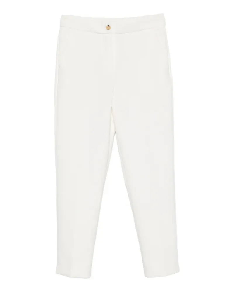 Max Mara Feroce split-hem tapered-leg trousers - Weiß Weiß