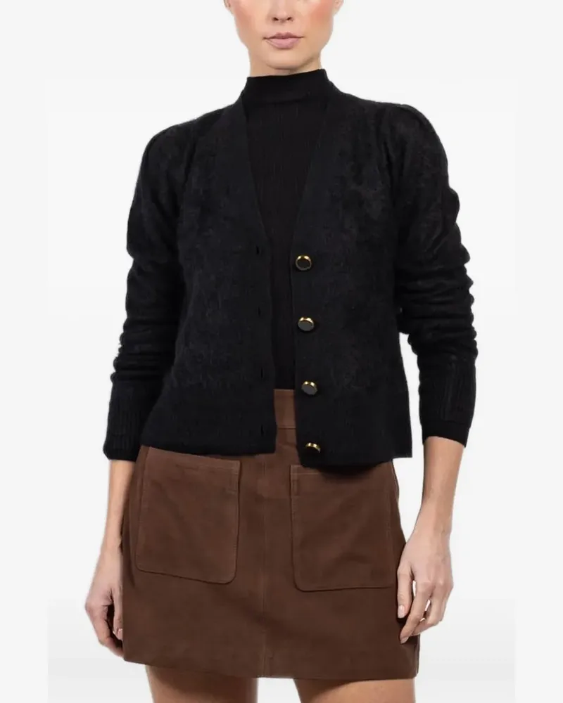 Veronica Beard buttoned V-neck cardigan - Schwarz Schwarz