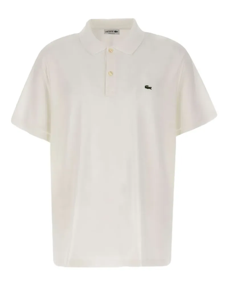 Lacoste Poloshirt mit Logo-Patch - Weiß Weiß