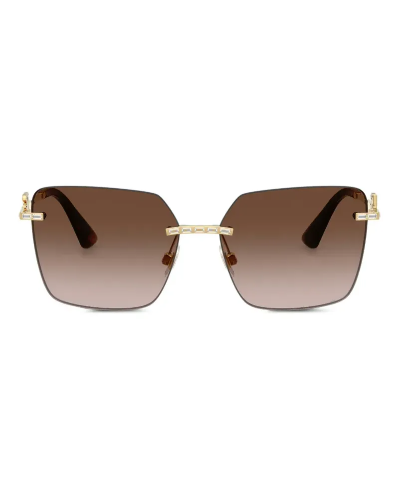 Dolce & Gabbana DG Sonnenbrille mit Kristallen - Braun Braun