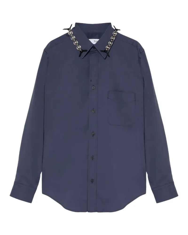 Toga Hemd mit Kettenkragen - Blau Blau