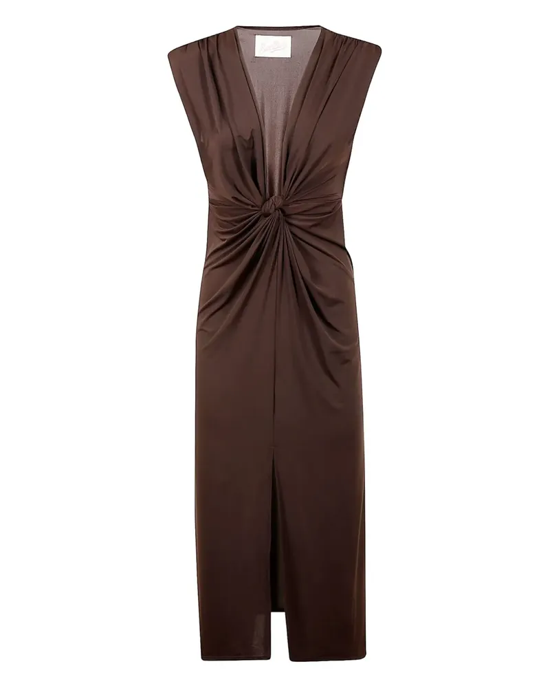 MC2 Saint Barth Marina Midikleid mit Knotendetail - Braun Braun
