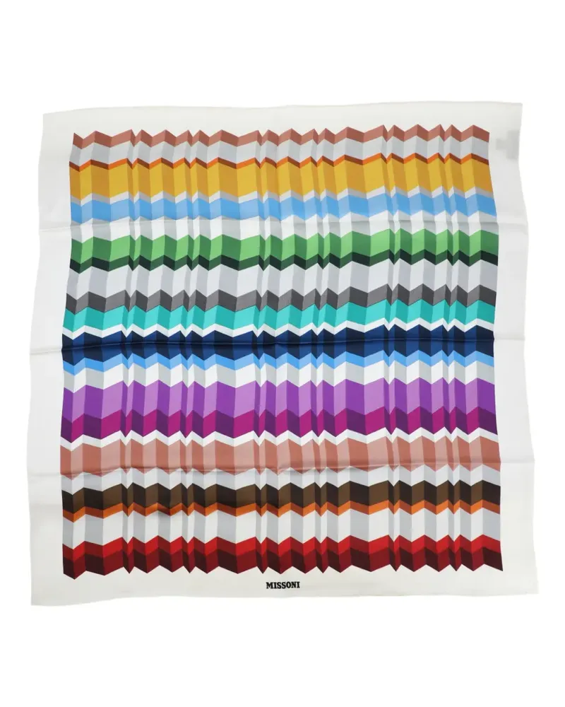 Missoni Geometrisch gemusterter Schal - Weiß Weiß