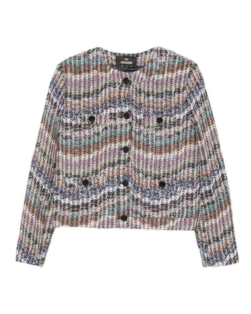 Missoni zigzag knit jacket - Nude Nude