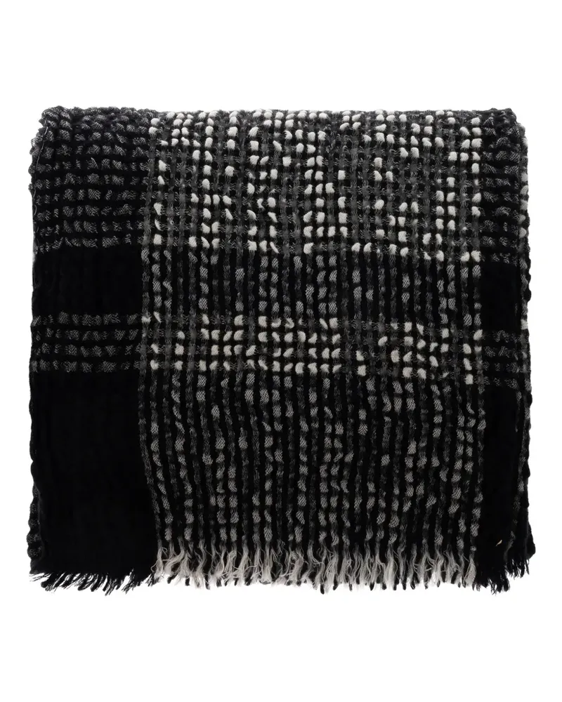 Issey Miyake Schal mit Fransen - Schwarz Schwarz