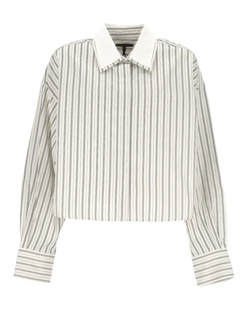 Rag & Bone Marin striped cropped shirt - Nude Nude