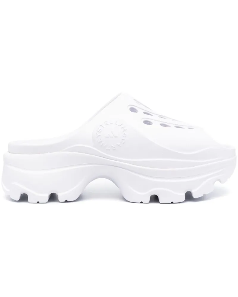 adidas Clogs mit Logo-Prägung - Weiß Weiß