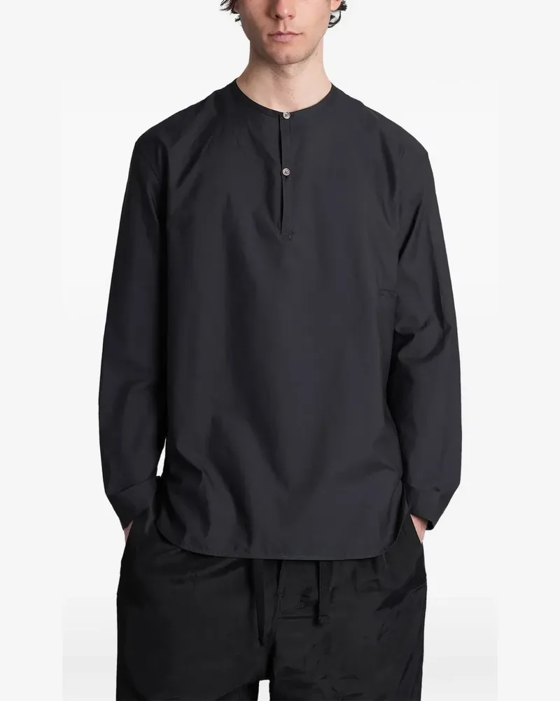 Christophe Lemaire long-sleeve shirt - Schwarz Schwarz