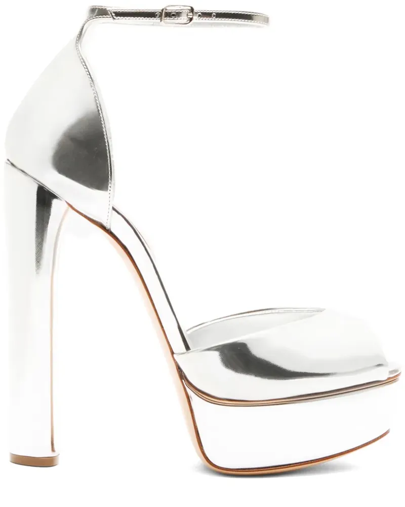 Casadei Sandalen mit Plateau 140mm - Silber Silber
