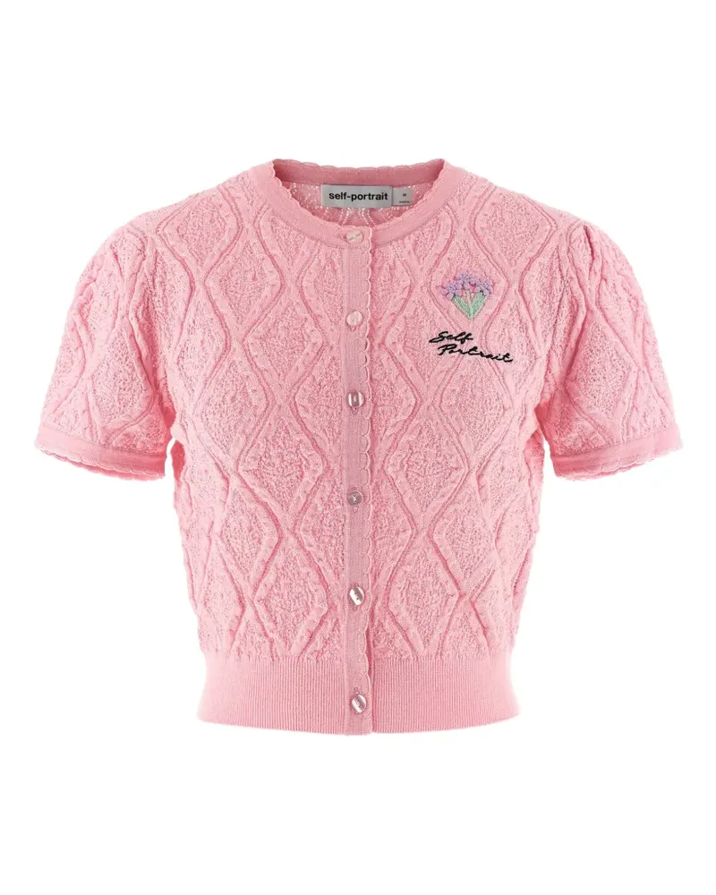 Self-Portrait Gestricktes Oberteil - Rosa Rosa