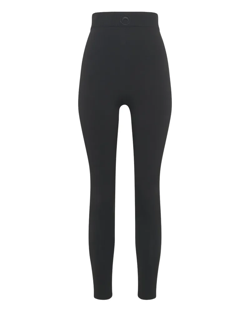 Marine Serre Leggings mit Mond-Logo - Schwarz Schwarz
