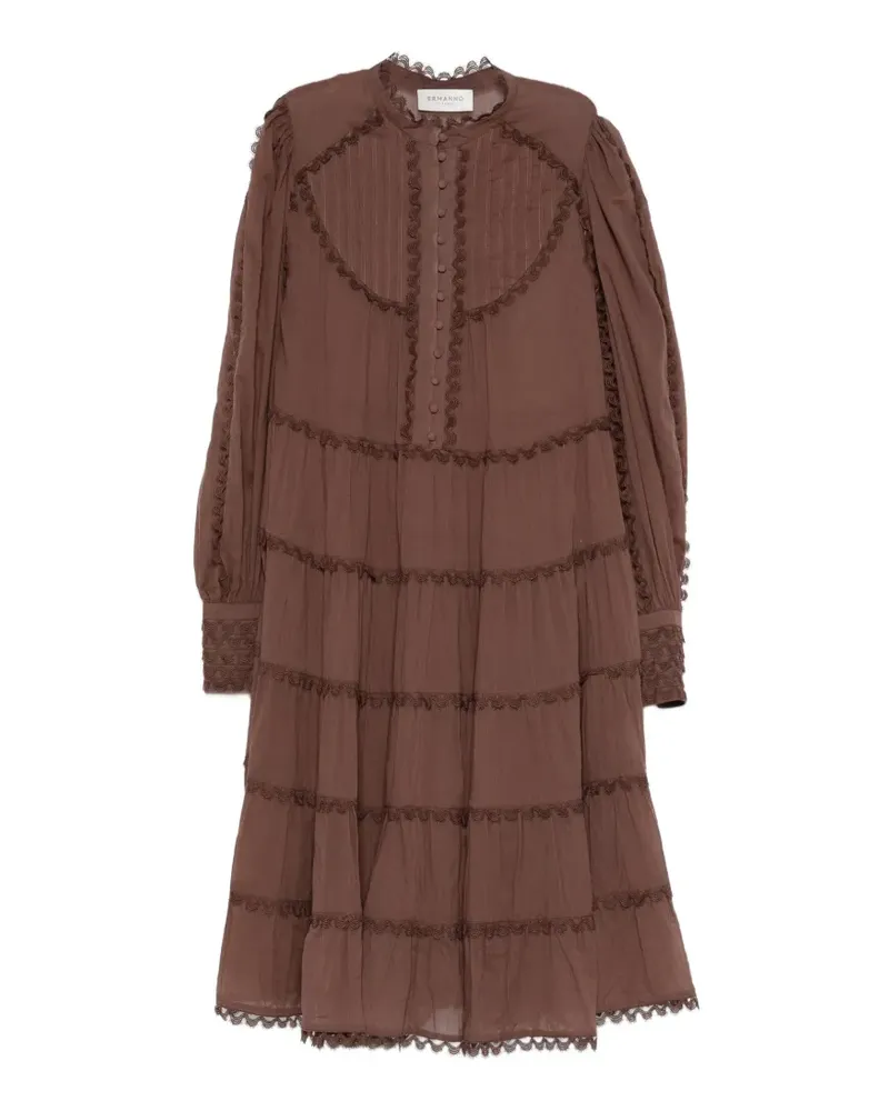 Ermanno Scervino Gestuftes Midikleid - Braun Braun