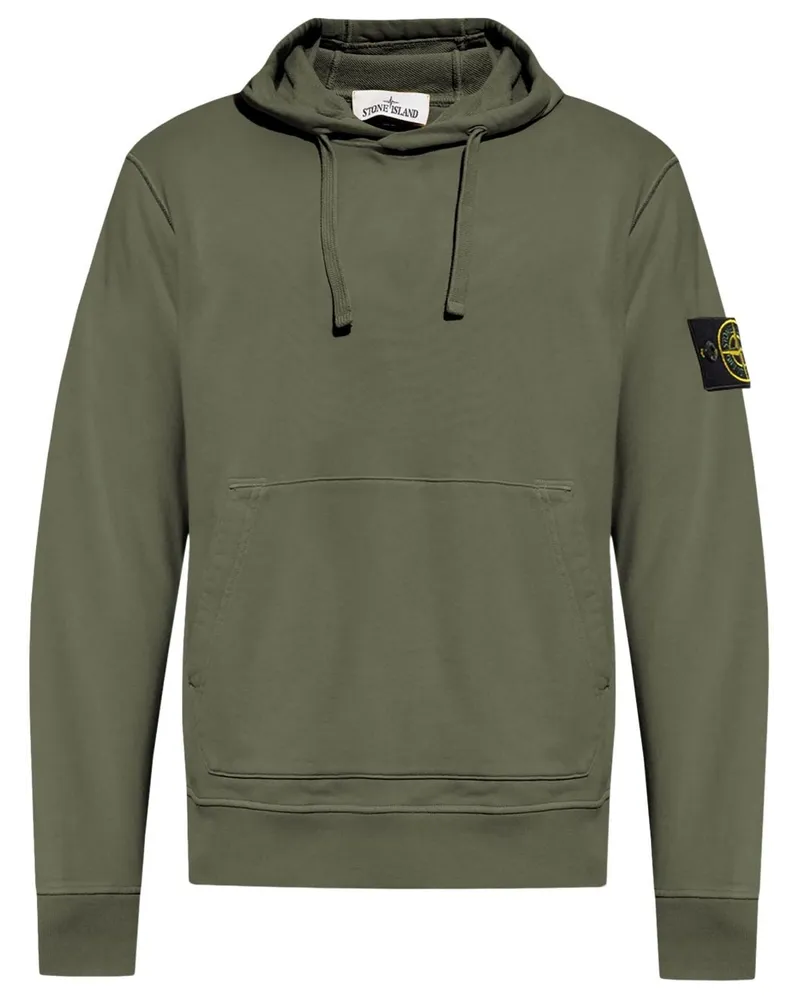 Stone Island Hoodie mit Kompass-Patch Grün