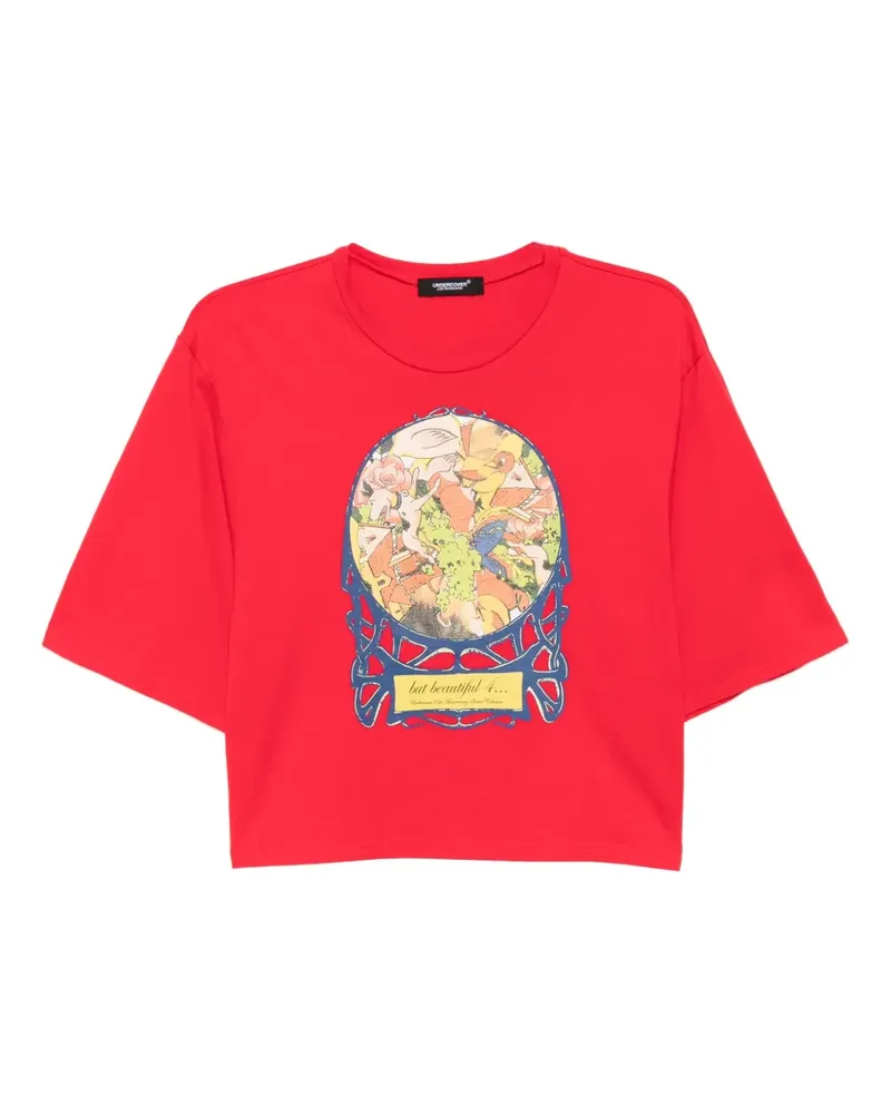 Undercover T-Shirt mit grafischem Print - Rot Rot
