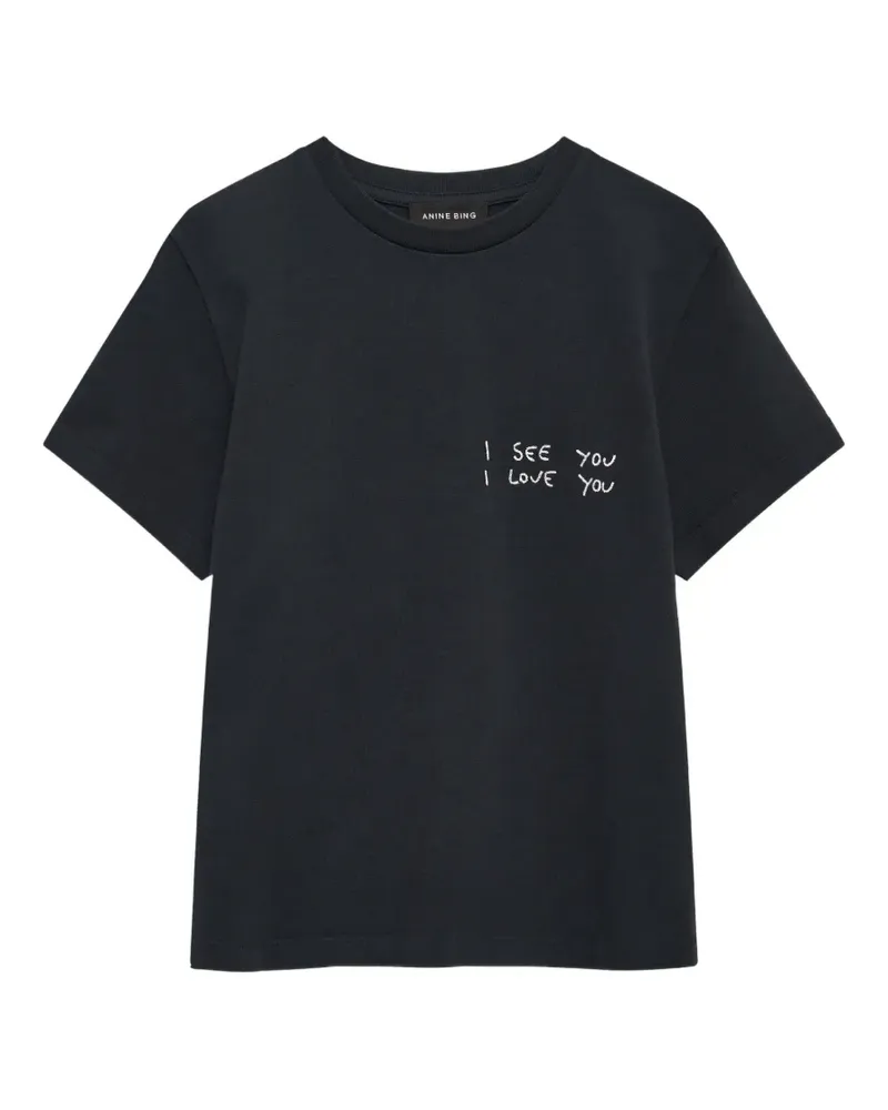 Anine Bing Shelley graphic T-shirt - Schwarz Schwarz
