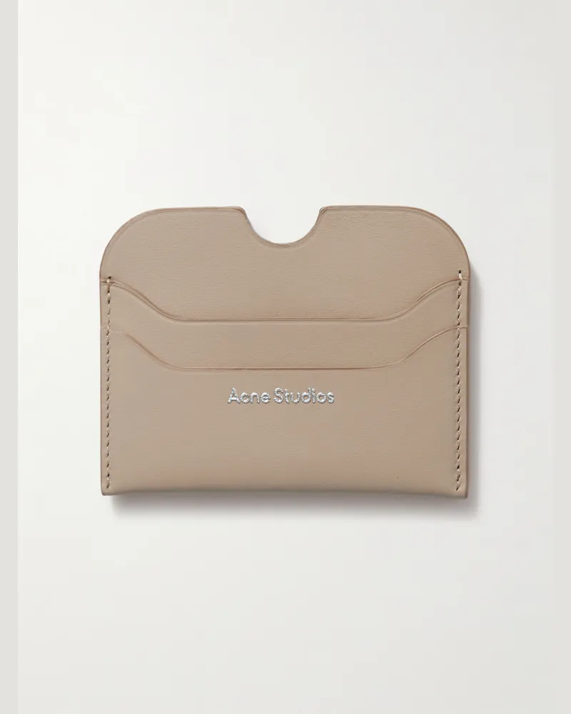 Acne Studios Elmas Kartenetui aus Leder mit Logoprint Neutral