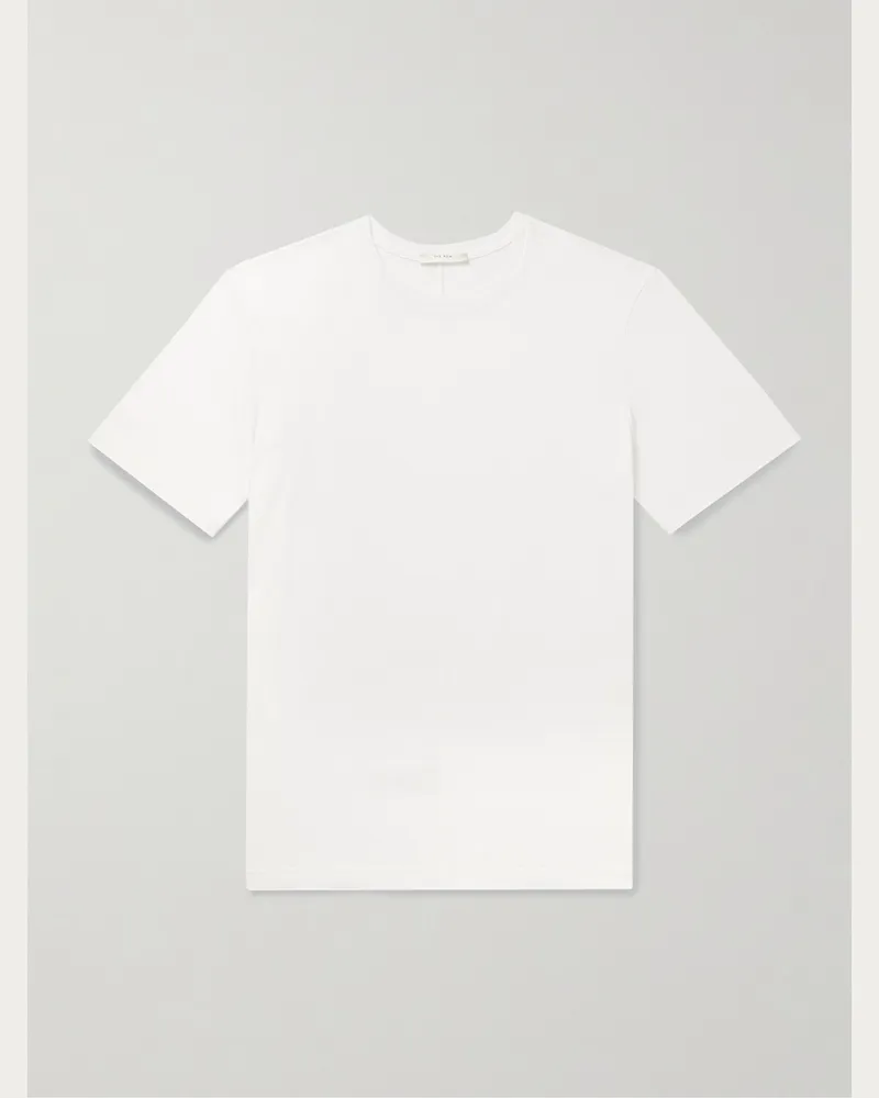 The Row Luke T-Shirt aus Baumwoll-Jersey Weiß
