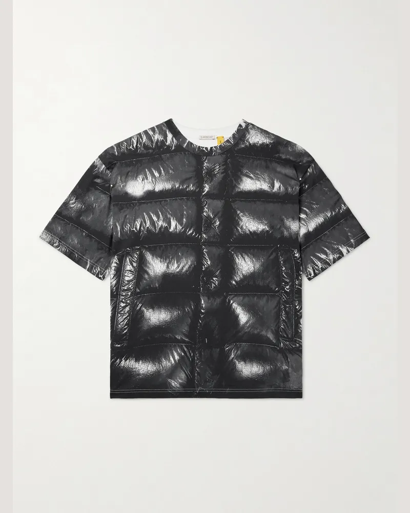 Moncler A$AP Rocky T-Shirt aus Baumwoll-Jersey mit Print Schwarz
