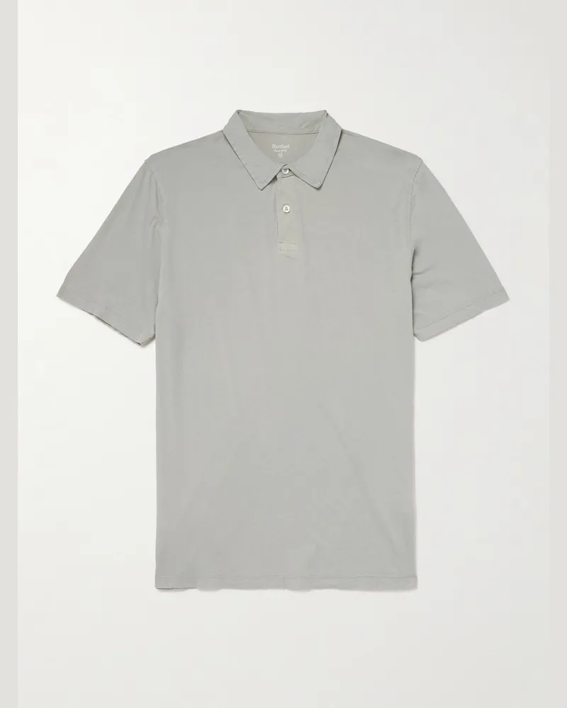 Hartford Cotton-Jersey Polo Shirt Green