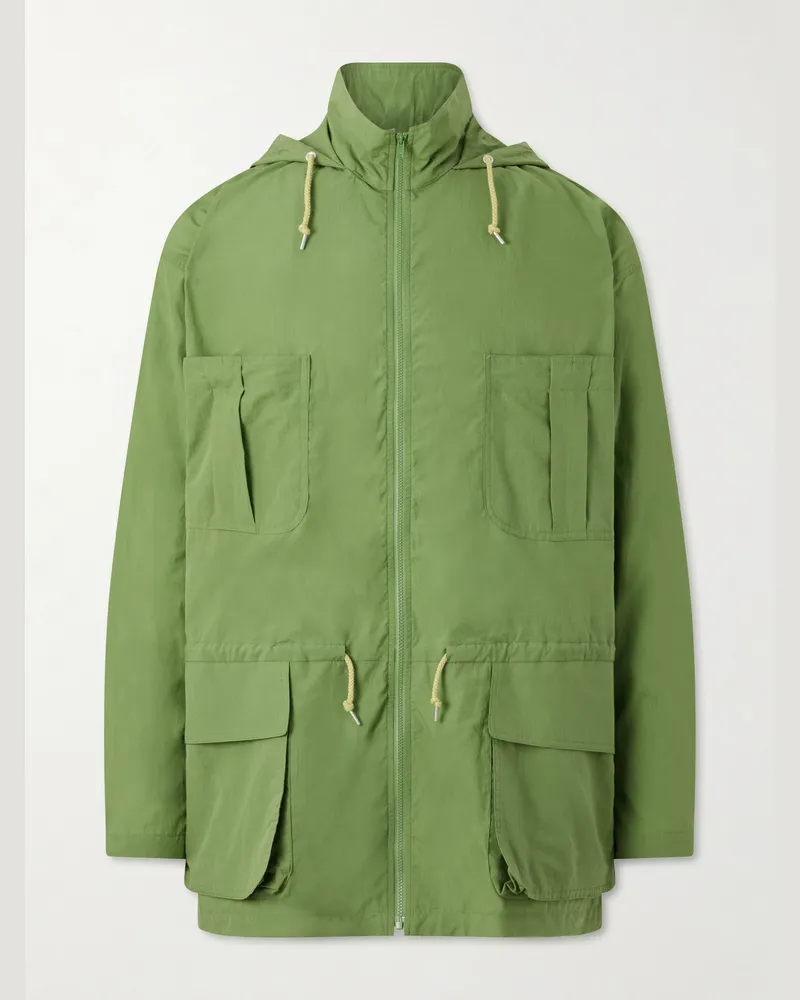 AURALEE Cotton-Poplin Blouson Green